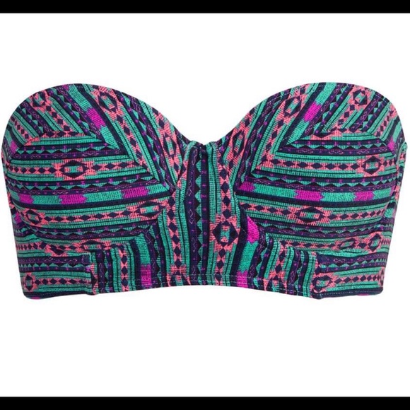 Billabong Geo Delight bustier bikini top S - Picture 2 of 6
